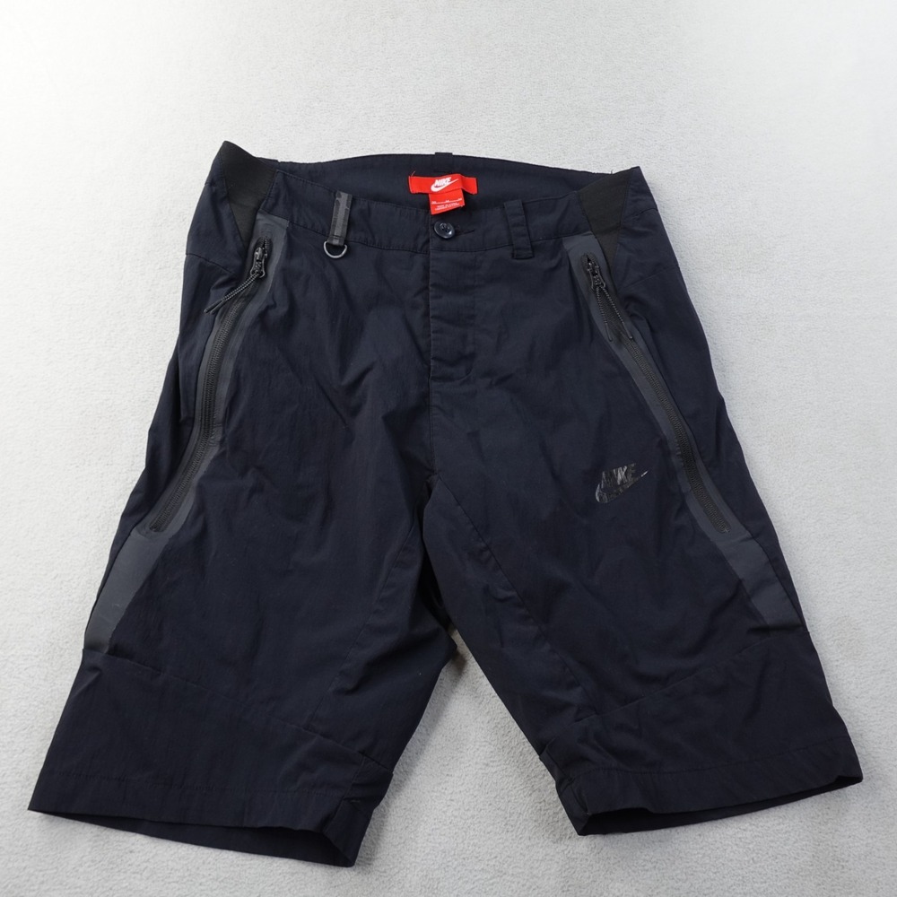 Nike Tech Woven 2.0 Shorts Mens 30 Medium Black Obsidian 746026 Zip